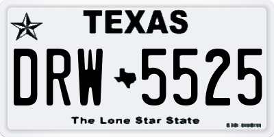 TX license plate DRW5525
