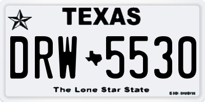 TX license plate DRW5530