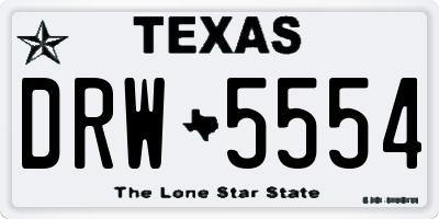 TX license plate DRW5554