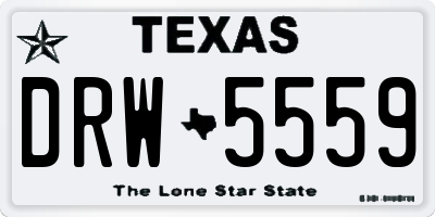 TX license plate DRW5559