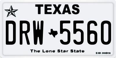 TX license plate DRW5560