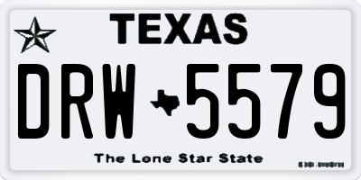 TX license plate DRW5579