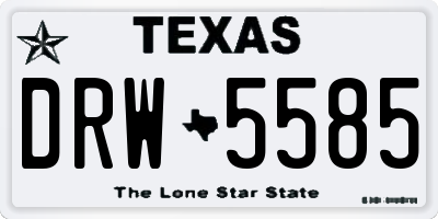 TX license plate DRW5585