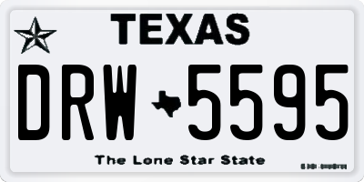 TX license plate DRW5595