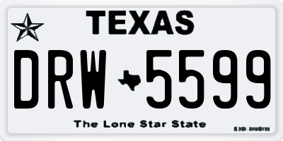 TX license plate DRW5599