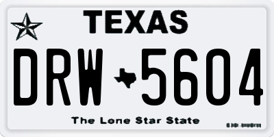 TX license plate DRW5604