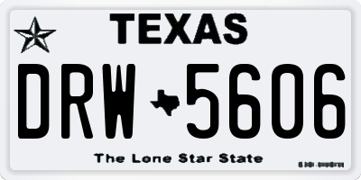TX license plate DRW5606