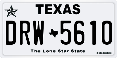 TX license plate DRW5610