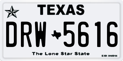 TX license plate DRW5616