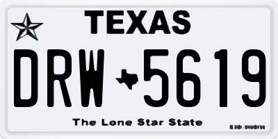 TX license plate DRW5619