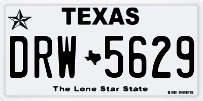 TX license plate DRW5629