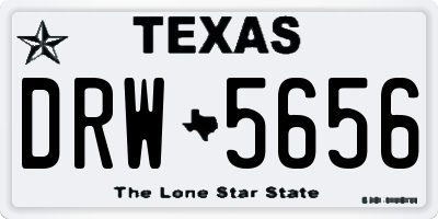 TX license plate DRW5656