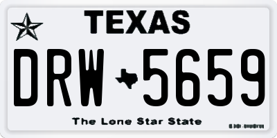 TX license plate DRW5659