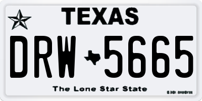 TX license plate DRW5665