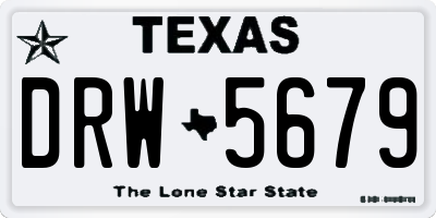 TX license plate DRW5679