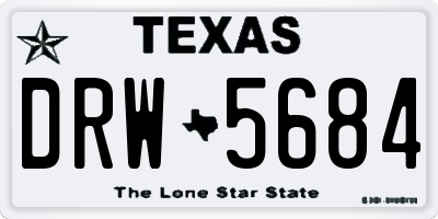 TX license plate DRW5684