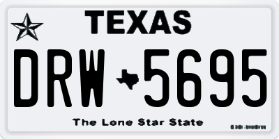 TX license plate DRW5695