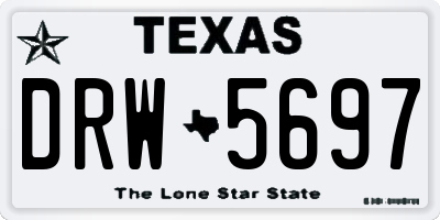 TX license plate DRW5697