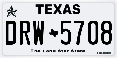 TX license plate DRW5708