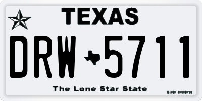 TX license plate DRW5711