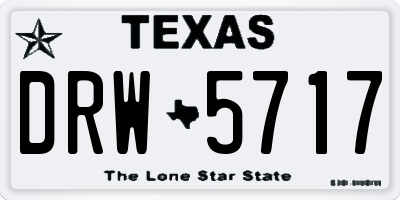TX license plate DRW5717
