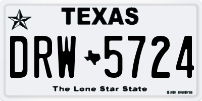TX license plate DRW5724