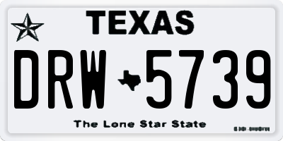 TX license plate DRW5739