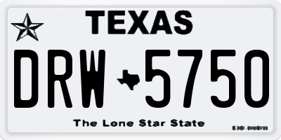 TX license plate DRW5750