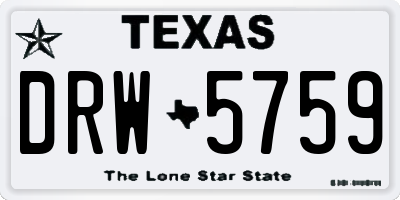 TX license plate DRW5759