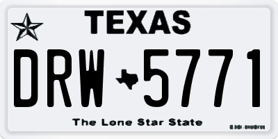 TX license plate DRW5771