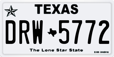 TX license plate DRW5772