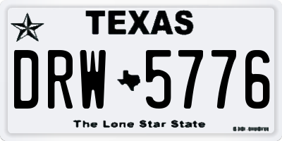 TX license plate DRW5776