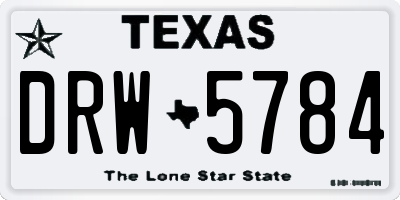 TX license plate DRW5784