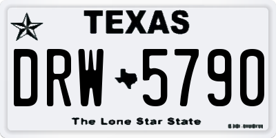 TX license plate DRW5790