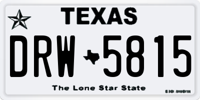 TX license plate DRW5815