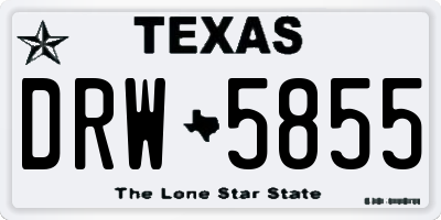 TX license plate DRW5855