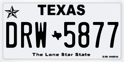 TX license plate DRW5877