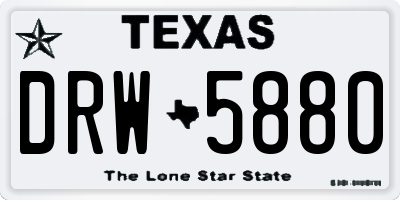 TX license plate DRW5880