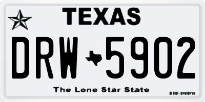 TX license plate DRW5902