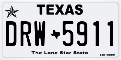 TX license plate DRW5911