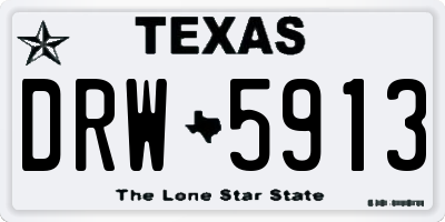 TX license plate DRW5913