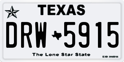 TX license plate DRW5915
