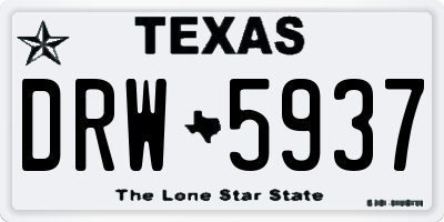 TX license plate DRW5937