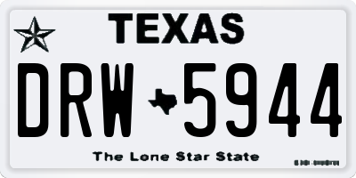 TX license plate DRW5944