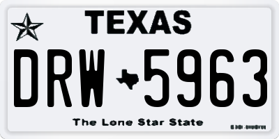 TX license plate DRW5963