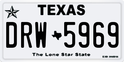 TX license plate DRW5969