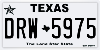 TX license plate DRW5975