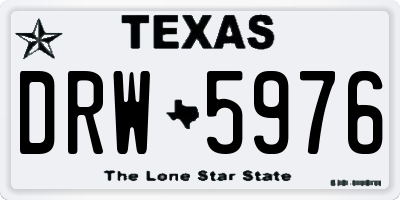 TX license plate DRW5976