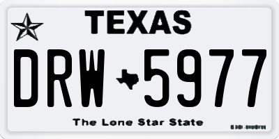 TX license plate DRW5977