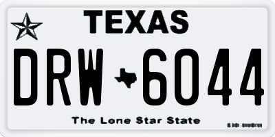 TX license plate DRW6044